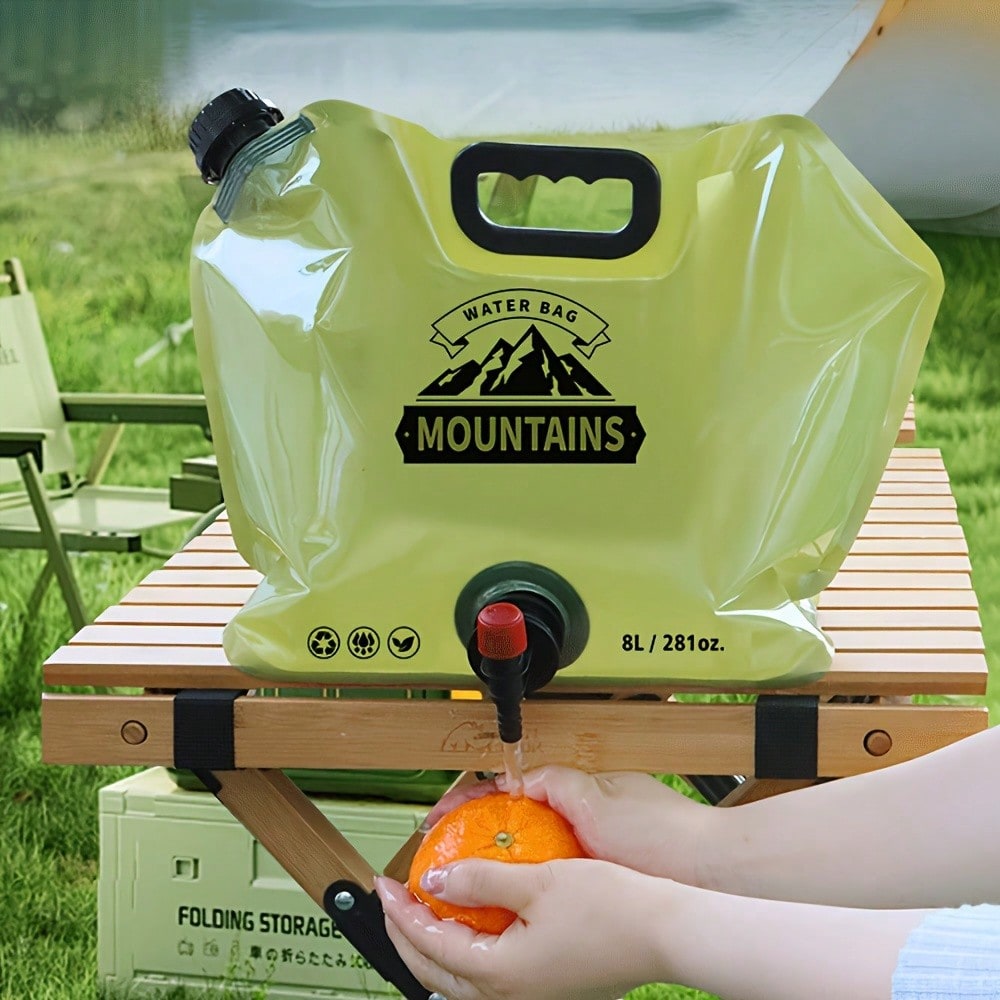 Water Bag Collapsible - 2.11 Gallon Portable Water Jug With