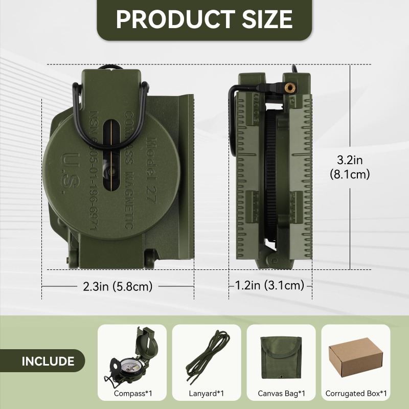 Compass Military Grade, Precis - Compass Lensatic ulasan dan harga